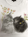 Ritratto di gatti: Achille e Cico su T-shirt