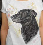 Ritratto di cane su T-shirt: Sam